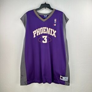 Vtg Phoenix Suns Champion Jersey Mens‎ 2XL Purple NBA Basketball Stephon Marbury